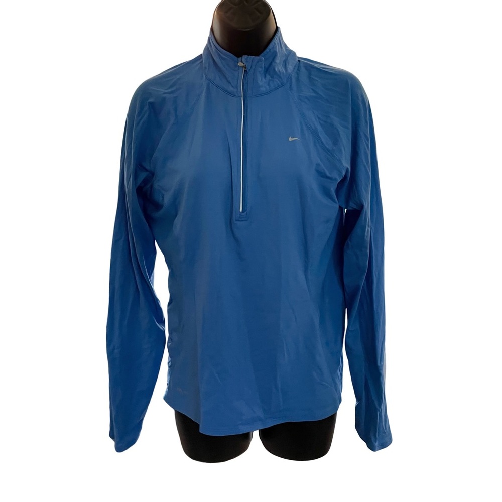 Nike size Medium dri fit long sleeve quarter zip, blue